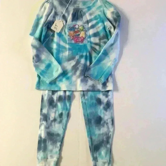 Tie dye matching shopkins shirt and leggings set. - Picture 1 of 6